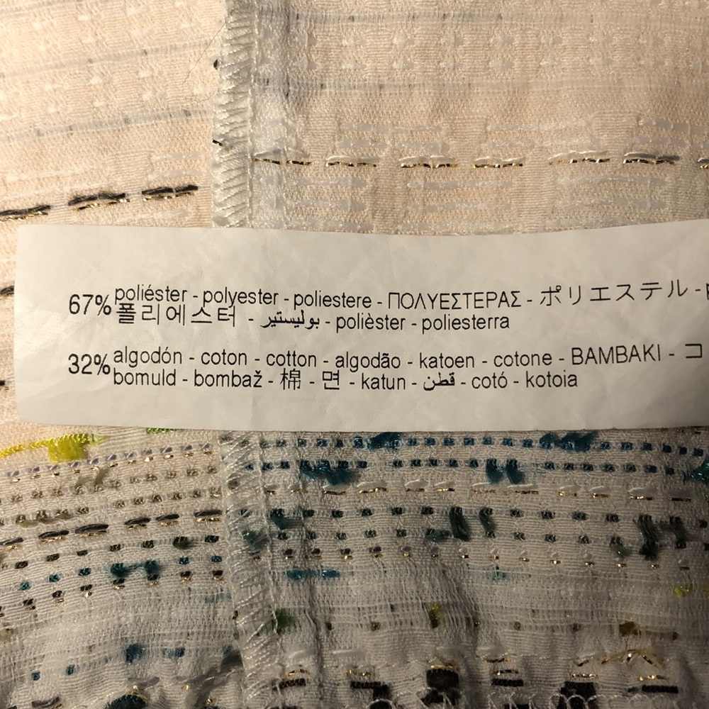 Zara Basic Structured Multicolor Peplum Blazer - image 7